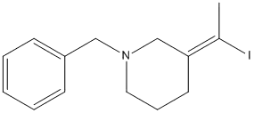 Molecular Structure of 146980-71-4 ((E)-1-Benzyl-3-(1-iodoethylidene)piperidine)